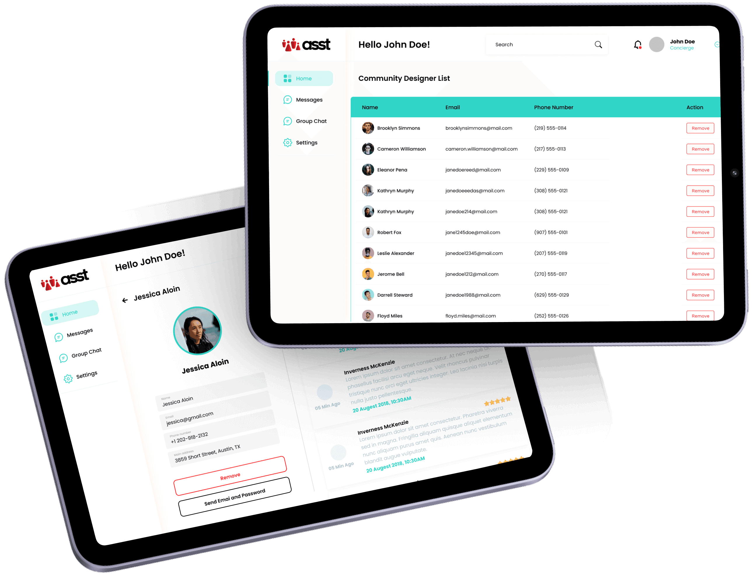 CRM Dashboard on multiple devices