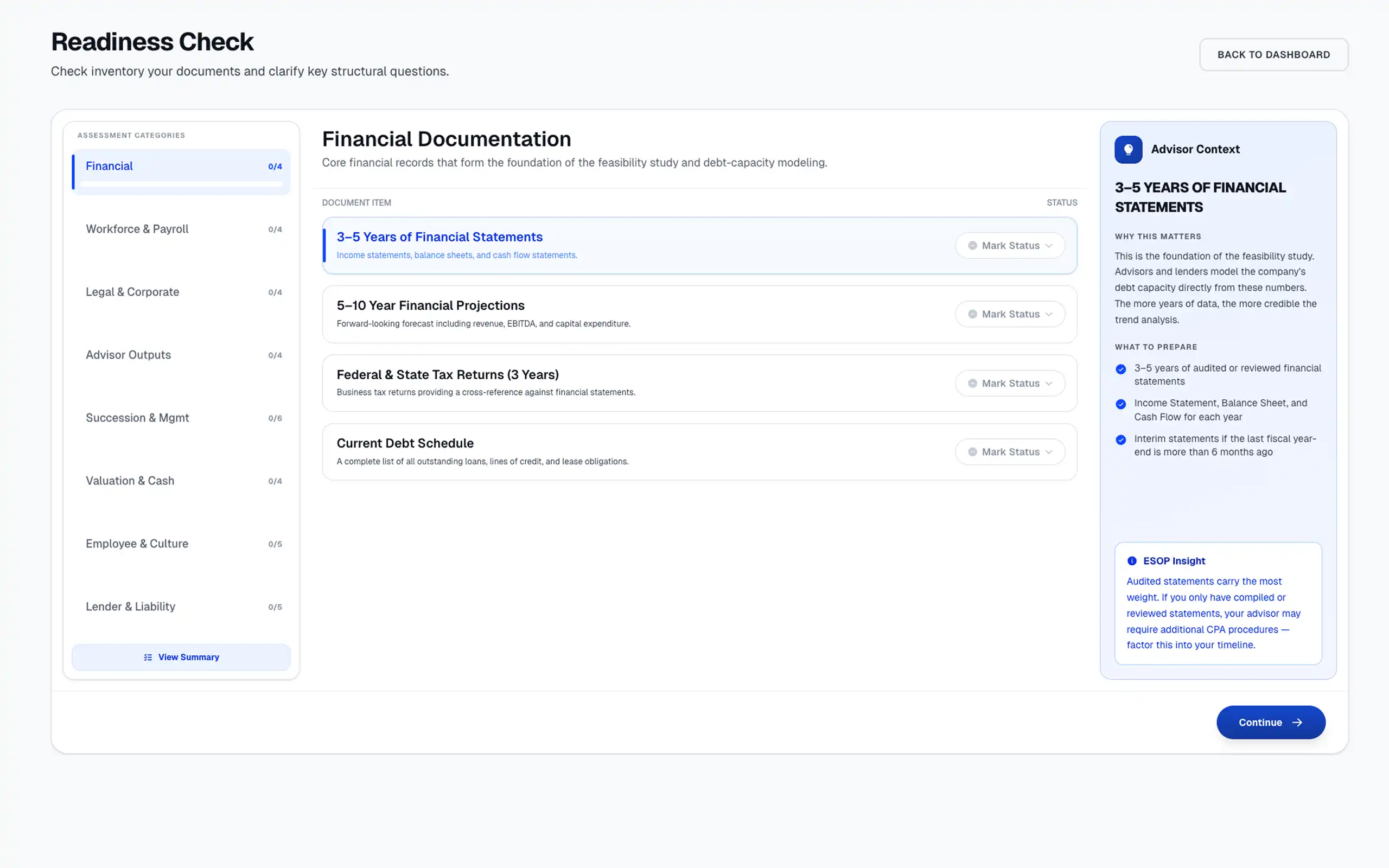 Document Readiness Tool